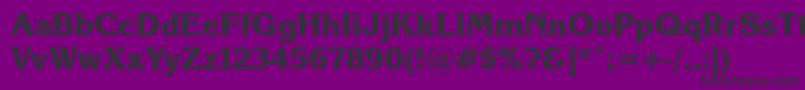 Fonte Korinna.KzBold – fontes pretas em um fundo violeta