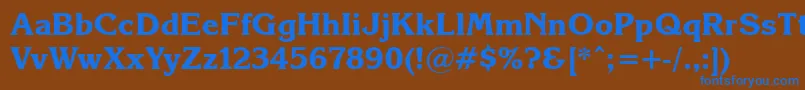 Korinna.KzBold Font – Blue Fonts on Brown Background
