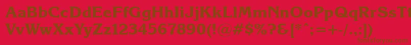 Korinna.KzBold Font – Brown Fonts on Red Background