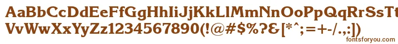 Шрифт Korinna.KzBold – коричневые шрифты на белом фоне