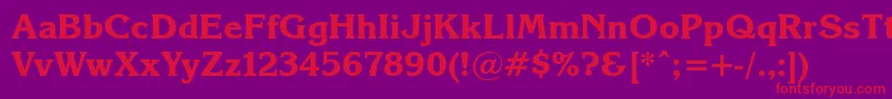 Korinna.KzBold Font – Red Fonts on Purple Background