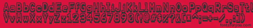 Karma Font – Black Fonts on Red Background