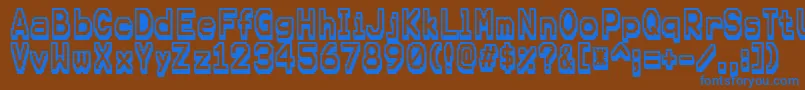 Karma Font – Blue Fonts on Brown Background