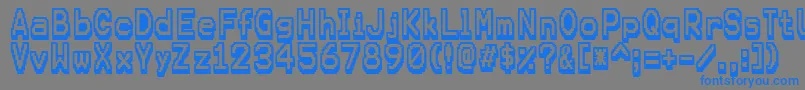 Karma Font – Blue Fonts on Gray Background