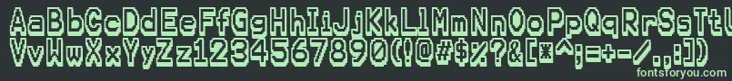 Karma Font – Green Fonts on Black Background
