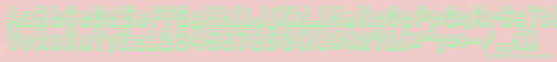 Karma Font – Green Fonts on Pink Background
