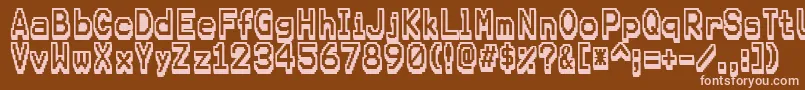 Karma Font – Pink Fonts on Brown Background