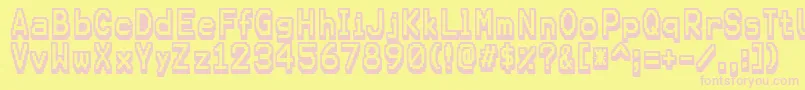 Karma Font – Pink Fonts on Yellow Background