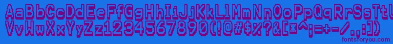 Karma Font – Purple Fonts on Blue Background