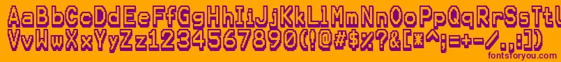 Karma Font – Purple Fonts on Orange Background