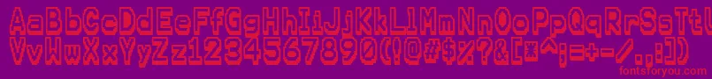 Karma Font – Red Fonts on Purple Background