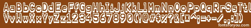 Karma Font – White Fonts on Brown Background