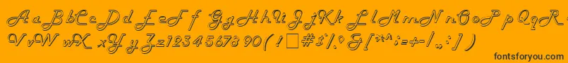 Шрифт HarlowitcNormal – чёрные шрифты на оранжевом фоне