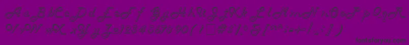 HarlowitcNormal Font – Black Fonts on Purple Background