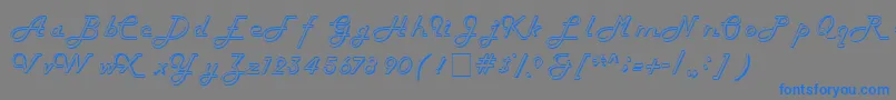 HarlowitcNormal Font – Blue Fonts on Gray Background