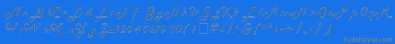 Шрифт HarlowitcNormal – серые шрифты на синем фоне