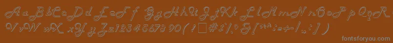 フォントHarlowitcNormal – 茶色の背景に灰色の文字