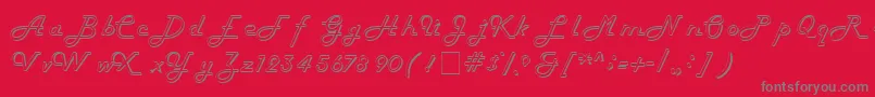 Шрифт HarlowitcNormal – серые шрифты на красном фоне