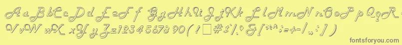Шрифт HarlowitcNormal – серые шрифты на жёлтом фоне