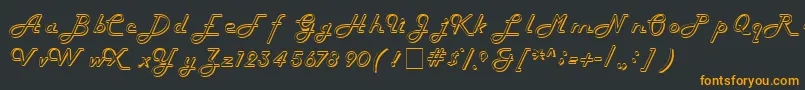 HarlowitcNormal Font – Orange Fonts on Black Background