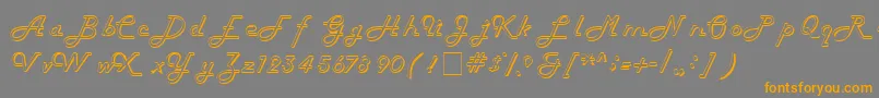 Шрифт HarlowitcNormal – оранжевые шрифты на сером фоне