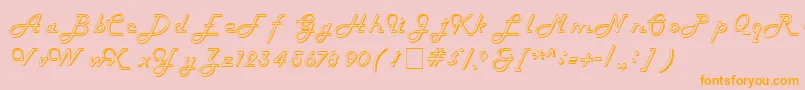 HarlowitcNormal Font – Orange Fonts on Pink Background