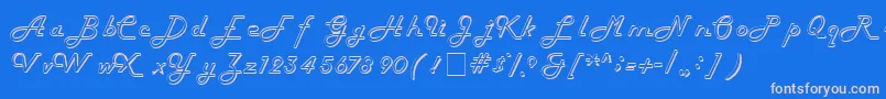 HarlowitcNormal Font – Pink Fonts on Blue Background