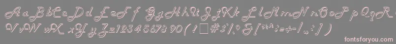 HarlowitcNormal Font – Pink Fonts on Gray Background