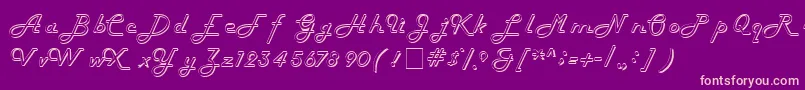 フォントHarlowitcNormal – 紫の背景にピンクのフォント