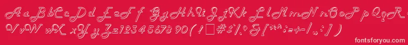HarlowitcNormal-Schriftart – Rosa Schriften auf rotem Hintergrund