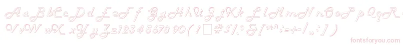 Шрифт HarlowitcNormal – розовые шрифты на белом фоне