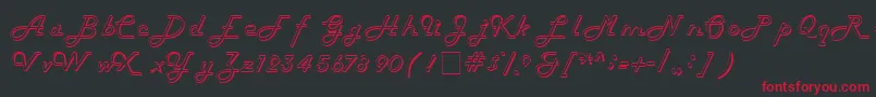 HarlowitcNormal Font – Red Fonts on Black Background