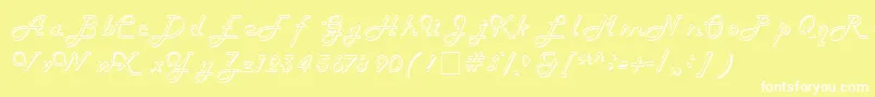 Шрифт HarlowitcNormal – белые шрифты на жёлтом фоне