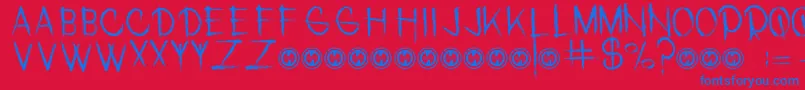 MalachaiPersonalUseOnly Font – Blue Fonts on Red Background