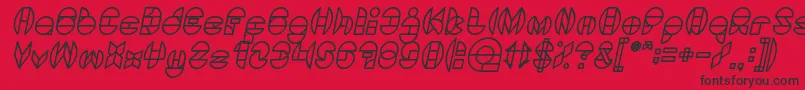 DragonFlyItalic Font – Black Fonts on Red Background