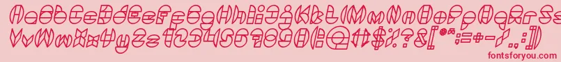 DragonFlyItalic Font – Red Fonts on Pink Background