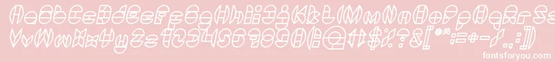 DragonFlyItalic Font – White Fonts on Pink Background