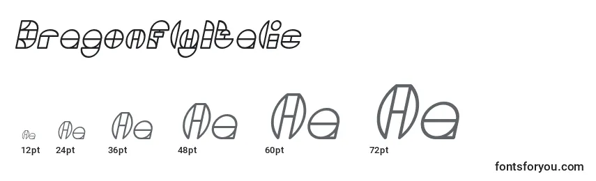 DragonFlyItalic Font Sizes