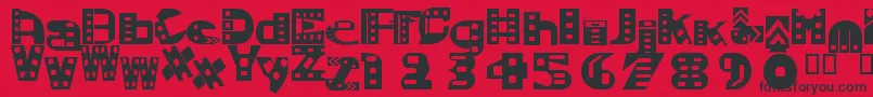 MoviesoundtrackSemibold Font – Black Fonts on Red Background