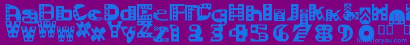 Police MoviesoundtrackSemibold – polices bleues sur fond violet