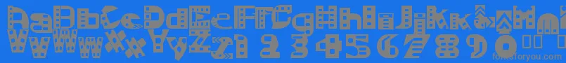 MoviesoundtrackSemibold Font – Gray Fonts on Blue Background