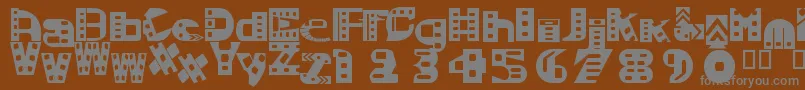 MoviesoundtrackSemibold Font – Gray Fonts on Brown Background