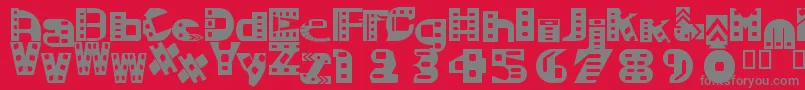 MoviesoundtrackSemibold Font – Gray Fonts on Red Background