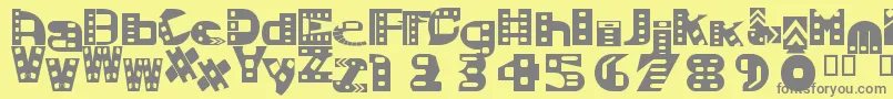MoviesoundtrackSemibold Font – Gray Fonts on Yellow Background
