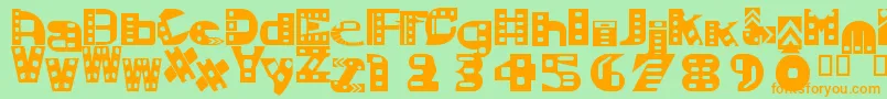 MoviesoundtrackSemibold Font – Orange Fonts on Green Background