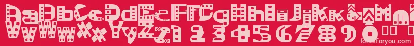 MoviesoundtrackSemibold Font – Pink Fonts on Red Background