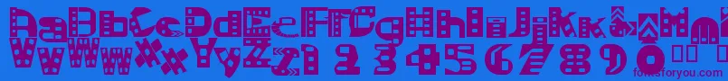Шрифт MoviesoundtrackSemibold – фиолетовые шрифты на синем фоне