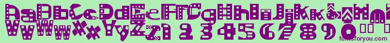 MoviesoundtrackSemibold Font – Purple Fonts on Green Background