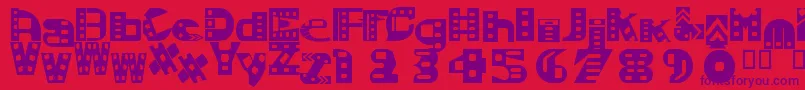 MoviesoundtrackSemibold Font – Purple Fonts on Red Background