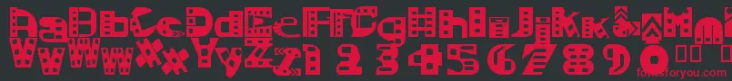 MoviesoundtrackSemibold Font – Red Fonts on Black Background